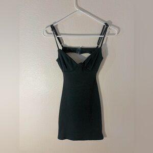 ruby sees dark green mini dress